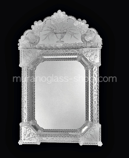 Miroir Frezzaria, miroir de style '600 - 0971 de la série, tout en cristal