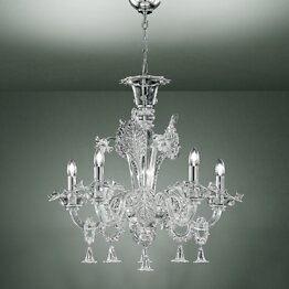 Lustre en cristal à cinq lumières