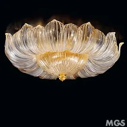 plafond de verre et d'or 24k