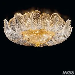 plafond de verre et d'or 24k