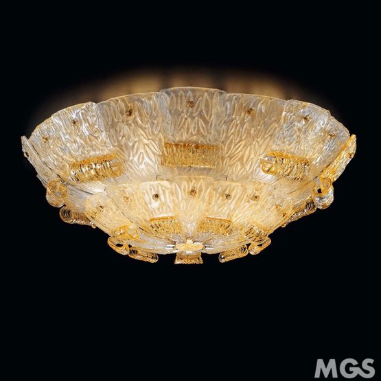 Plafonnier Tribuno, cristal plafonnier décoration 24k d'or