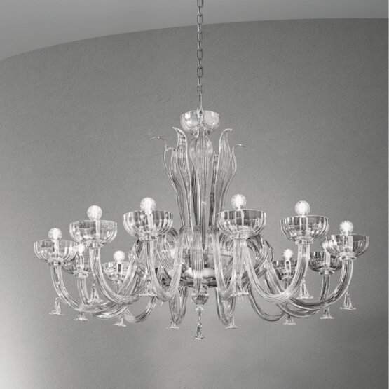 Lustre Foscari, Lustre dans le lait blanc et cristal