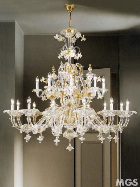 Lustre Ca 'Rezzonico, Lustre Ca 'Rezzonico en cristal et or