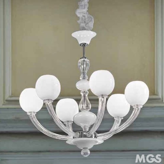 Lustre Gritti, Lustre Gritti blanc et cristal