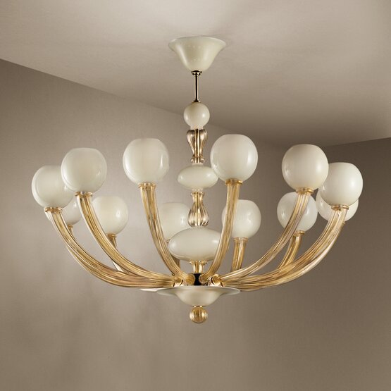 Lustre Gritti, Lustre Gritti blanc et cristal