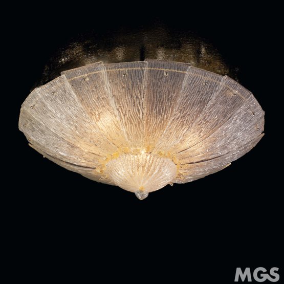 Plafonnier de luxe, Plafonnier en cristal de Murano à six lumières