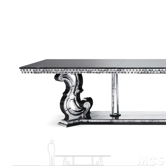 Table Marquina, Table avec plateau en marbre noir