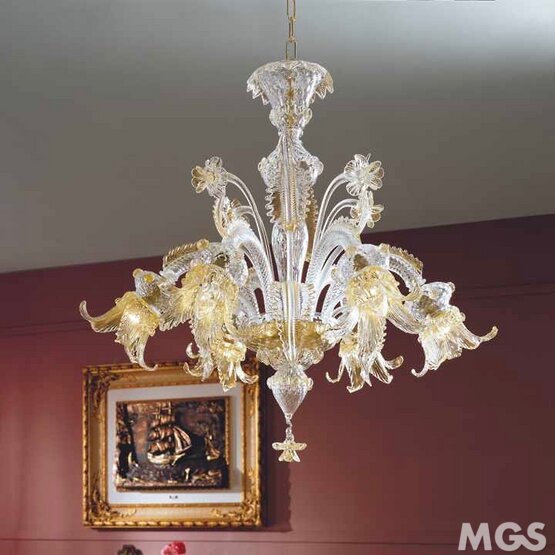 Lustre Venezia, Lustre en cristal et or