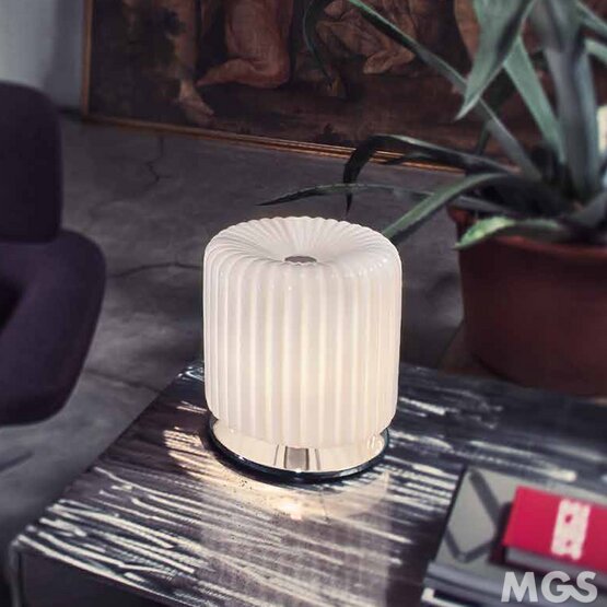 Lampe de table Mask, Lampe de table Mask de couleur ivoire