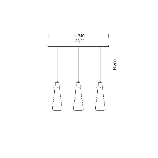 Kit linéaire pour lampes Chaotic, Kit pour arrangements multiples chaotiques