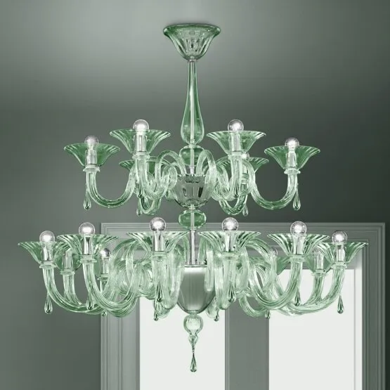Lustre Dolfin, six feux couleur fumé