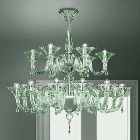 Lustre Dolfin, six lumières de couleur grise