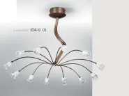 Lustre douze lumières ambre sommerso1