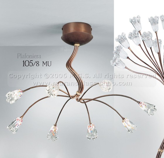 Série bruni métal 105, Plafond de verre vénitien