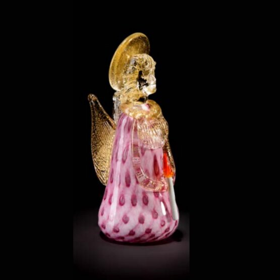 ange, Ange en verre rose et or 24 carats