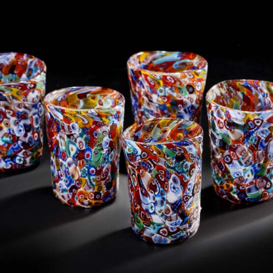 Murrine Verre, Verre à eau avec murrine