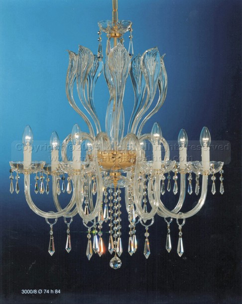 Lustres de Bohême Série 3000, Type de Bohême lustre en cristal à huit lumières