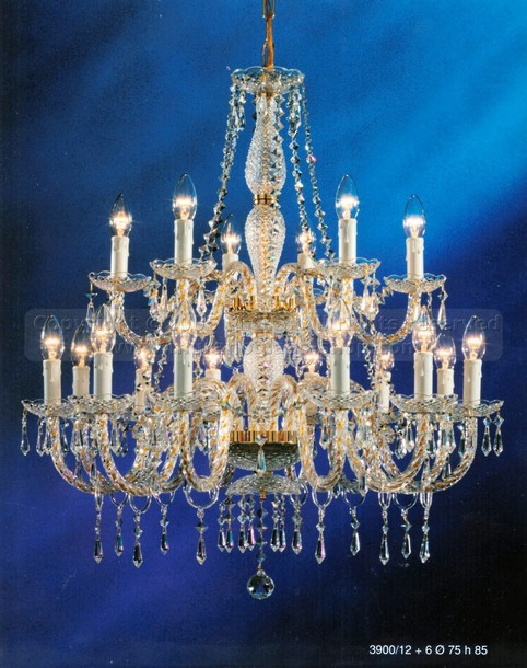 Lustres de Bohême série 3900, Bohême luminaires en cristal de type chandelier de six à douze