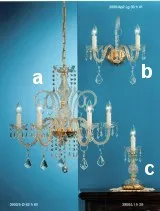 Bohême lustre en cristal taper cinq lumières
