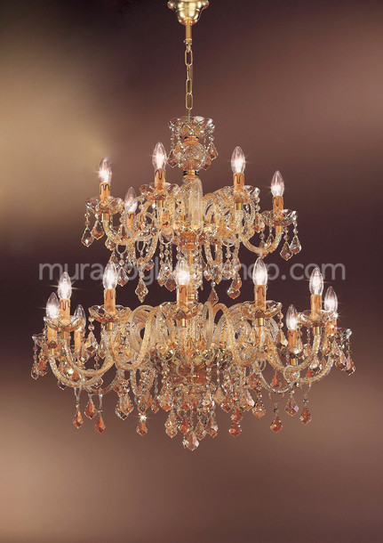 Lustre lumineux Bohême, Lustre ambre Type décoration Bohême