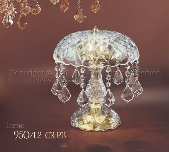 Lampes de table série Bohême 950, Type de lampe en cristal de Bohème