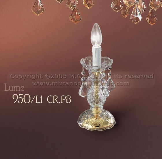 Lampes de table série Bohême 950, Type de lampe en cristal de Bohème