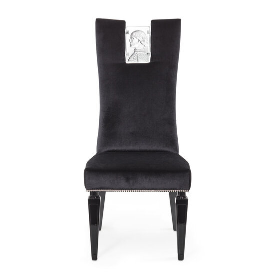 Chaise Nunzio, D co Chaise artisanale Signature Cameo et velours doux