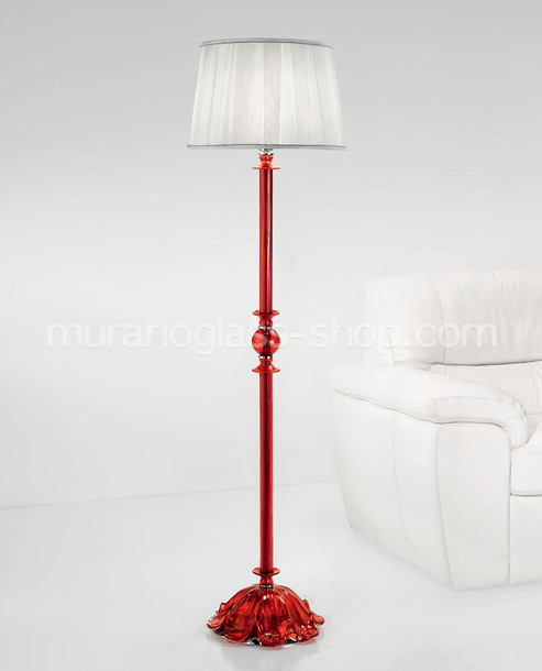 Lampadaires Série Murano 1452, Etage Rouge