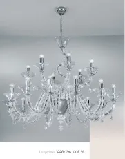 12 6 lumières lustre avec verre pendagliera plomb.