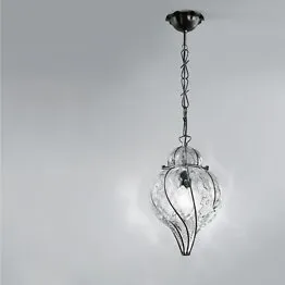 Lampe suspendue en ambre immergé