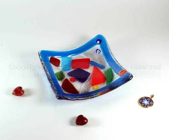 Bol carnaval, Carnaval bol avec murrine 12x12 cm