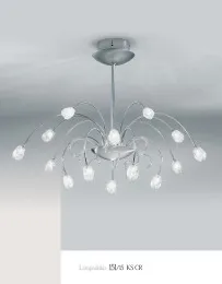 Lustre moderne à neuf lumières