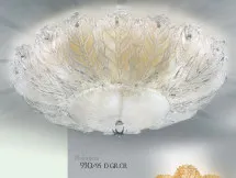 Plafonnier avec ambre feuilles grain
