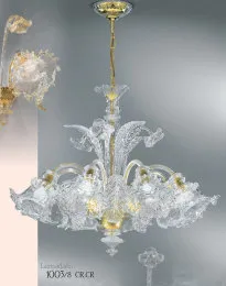 Lustre en cristal à huit lumières