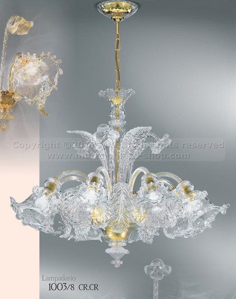 Lustres série 1003, Lustre en cristal à huit lumières