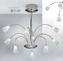 Lustre en métal avec opale