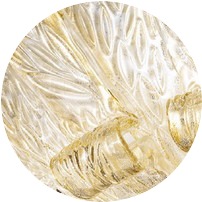 Cristal avec or 24 carats